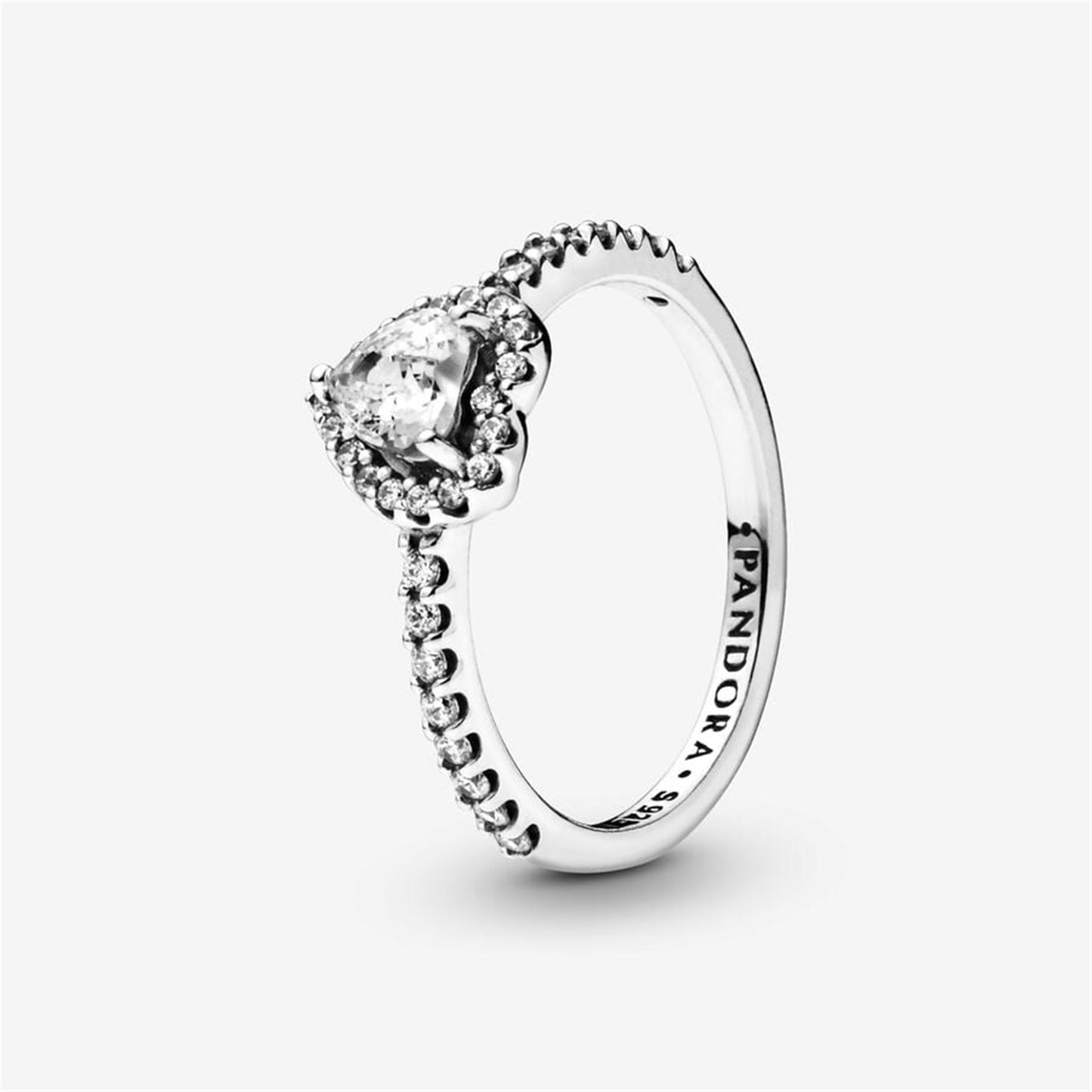 S925 Sterling Silver Elevated Heart Ring