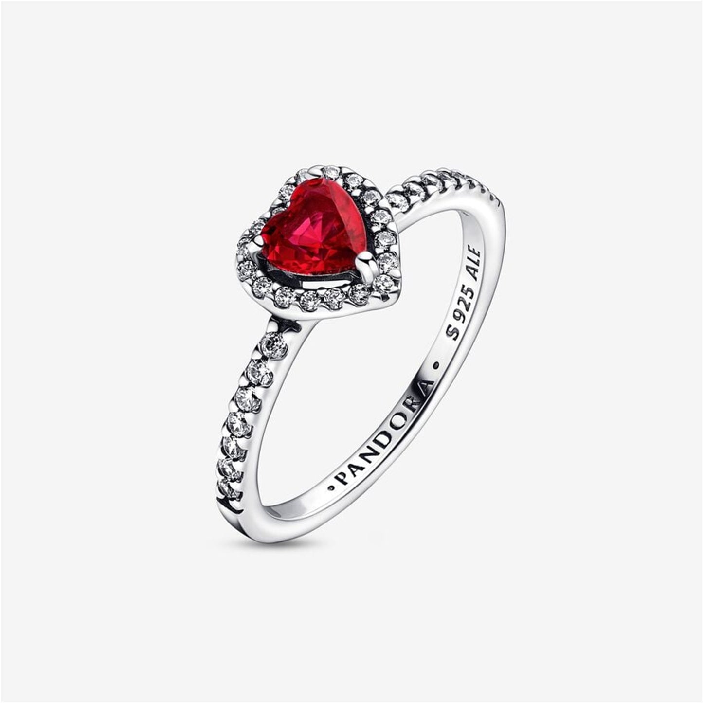 S925 Sterling Silver Elevated Heart Ring