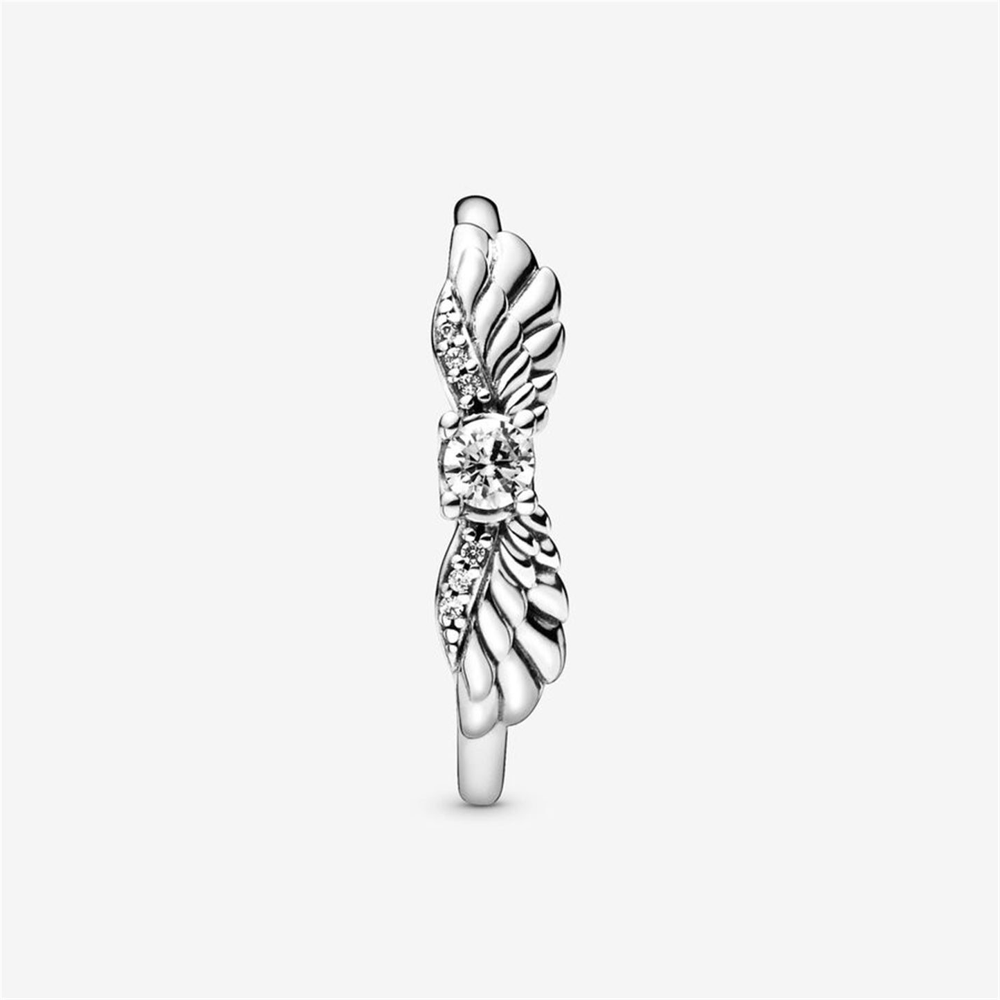 S925 Sterling Silver Sparkling Angel Wings Ring