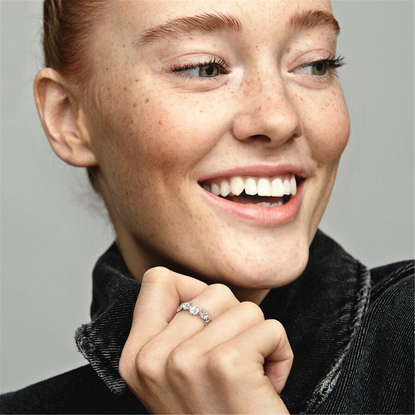 S925 Sterling Silver Sparkling Daisy Flower Crown Ring