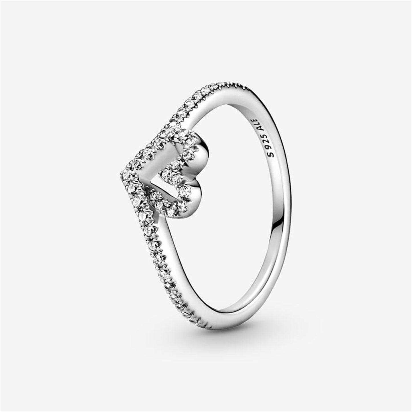 S925 Sterling Silver Timeless Wish Sparkling Heart Ring