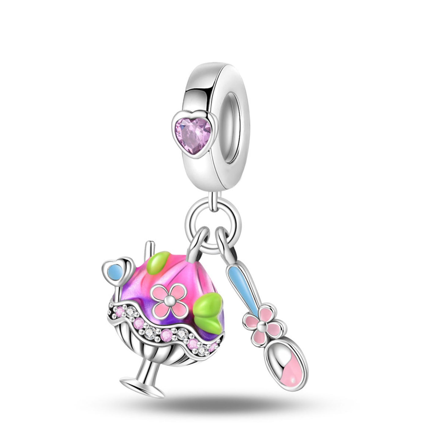 925 Sterling Silver Coffee Candy Pendant Series Charm