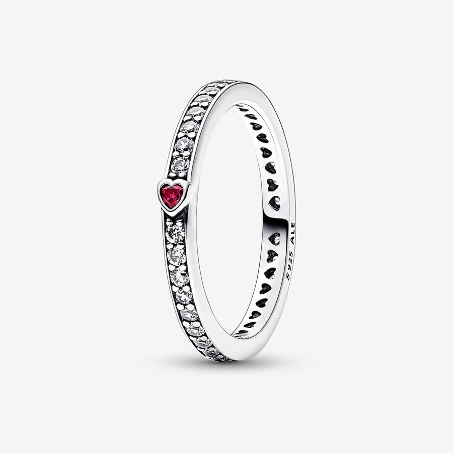 S925 Sterling Silver Sparkling Love Message Ring