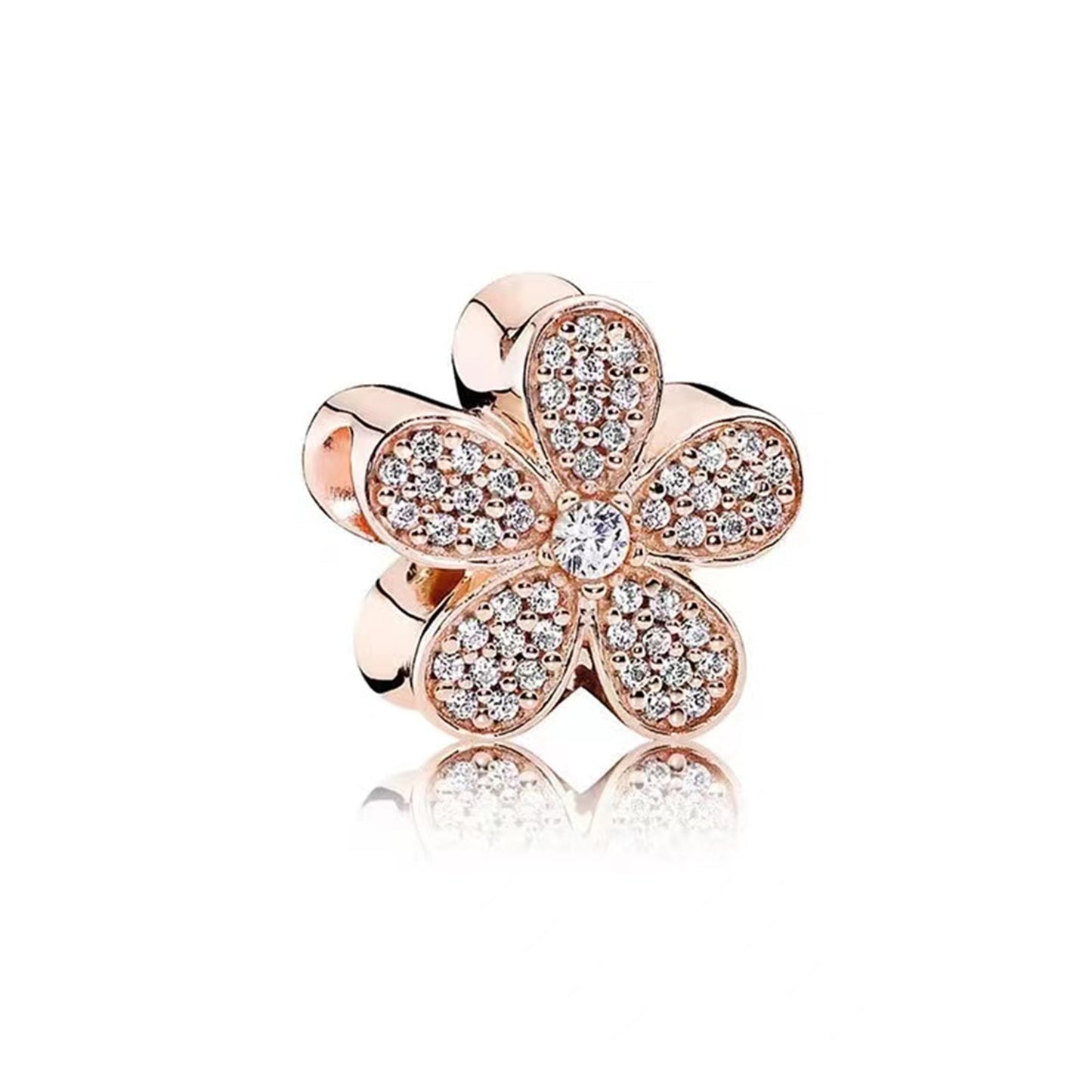 Rose Gold Series Summer Flowers Charms