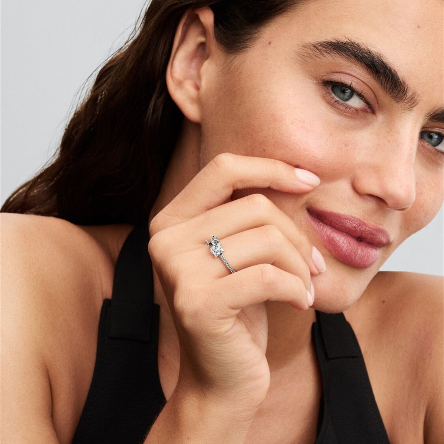 S925 Sterling Silver Stitch & Stone Ring