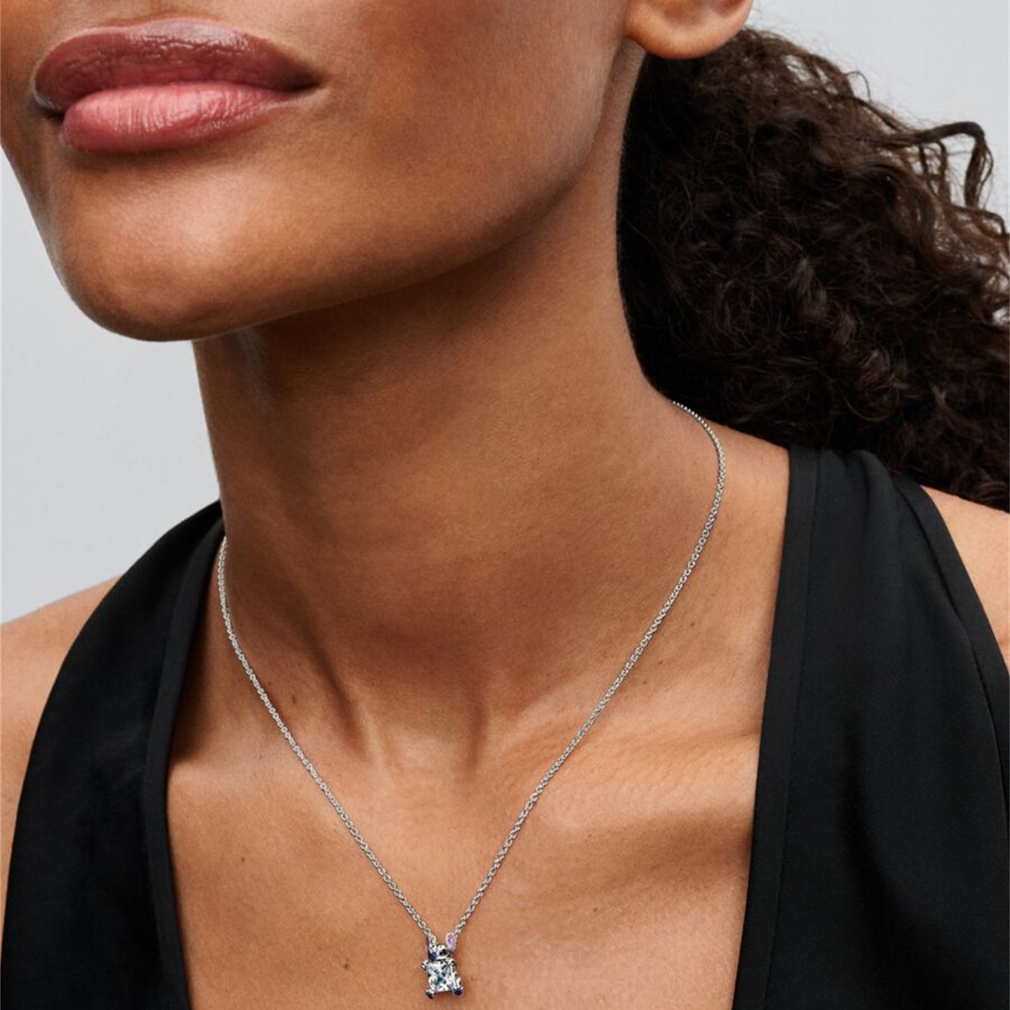 S925 Sterling Silver Stitch Collier Necklace