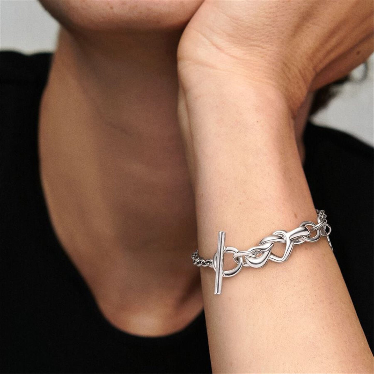 S925 sterling silver Moments Bond Chain Bracelet