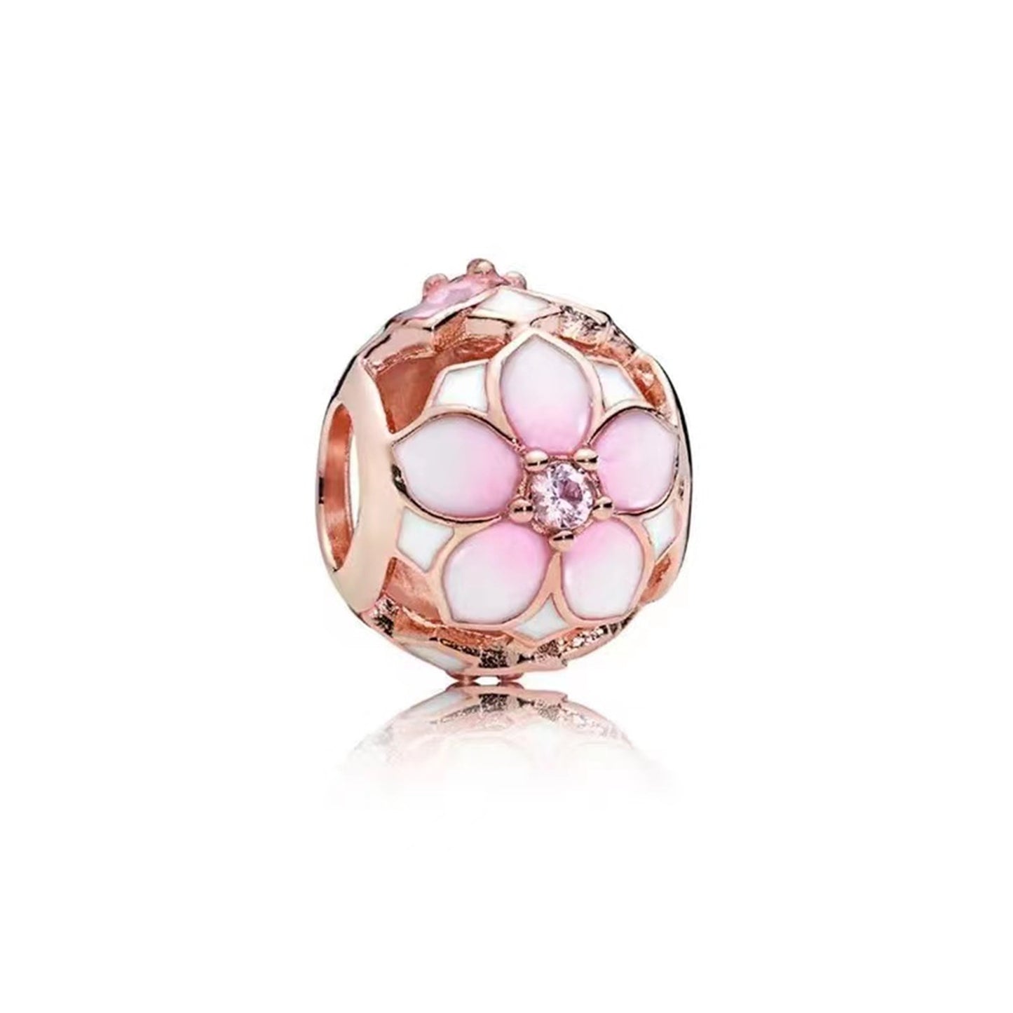 Rose Gold Series Summer Flowers Charms