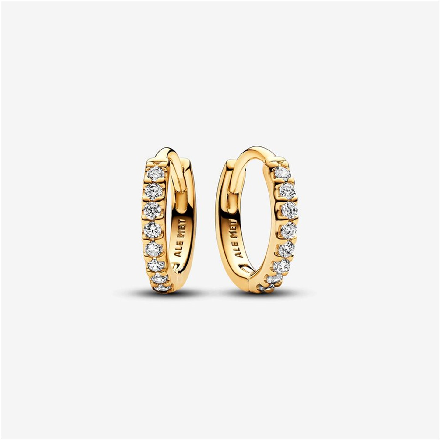 S925 Sterling Silver Sparkling Huggie Hoop Earrings
