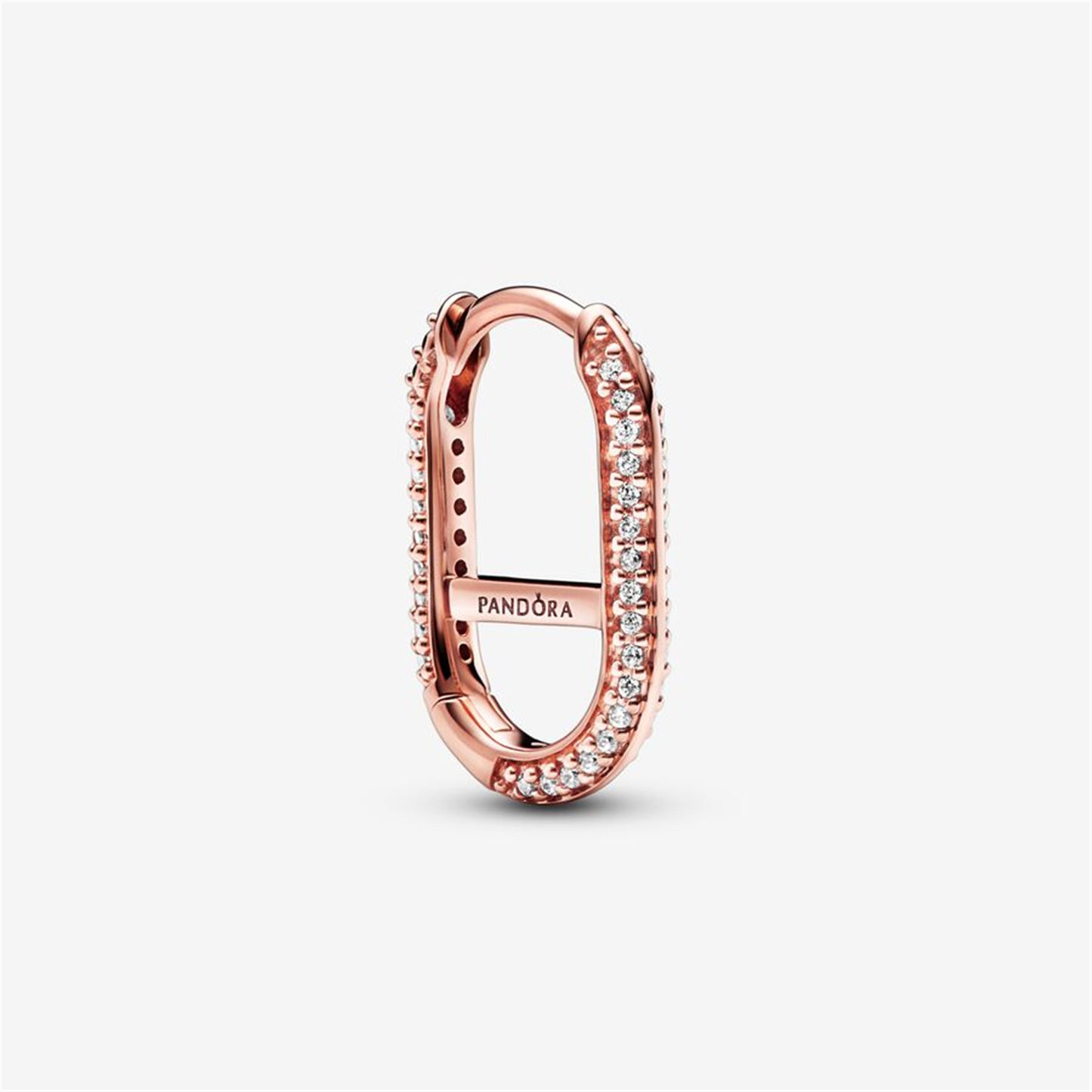 S925 Sterling Silver ME Pavé Link Single Earring