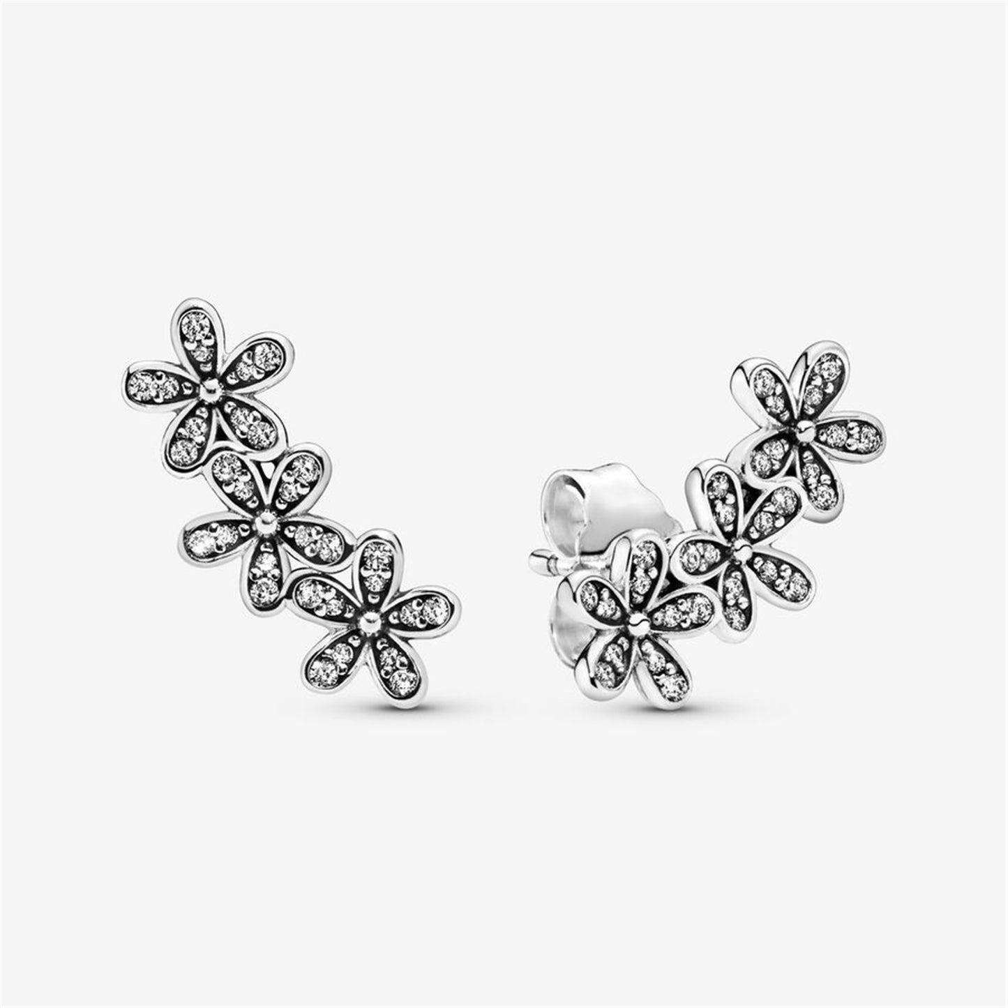 S925 Sterling Silver Daisy Flower Stud Earrings