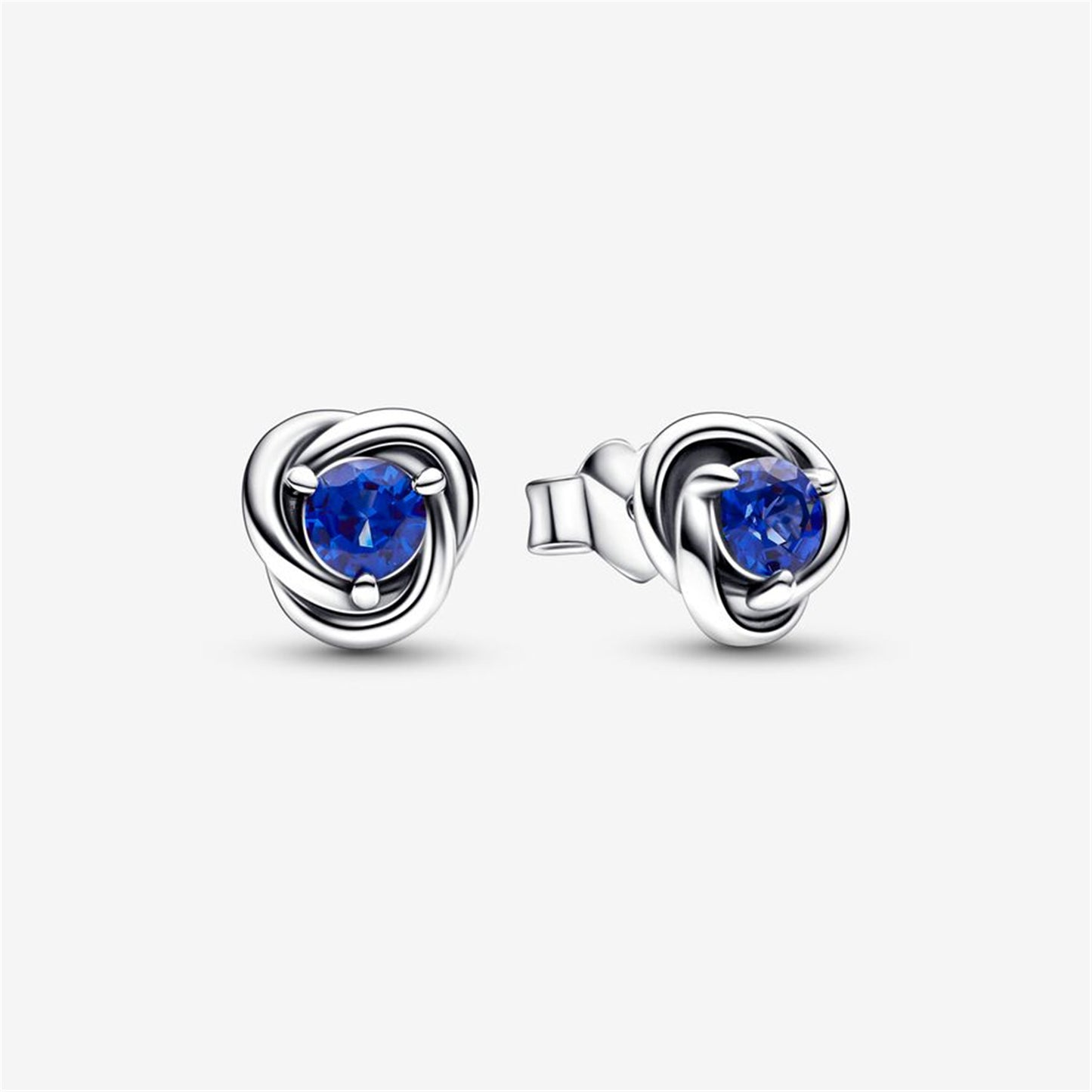 S925 Sterling Silver Birthstone Eternity Circle Stud Earrings