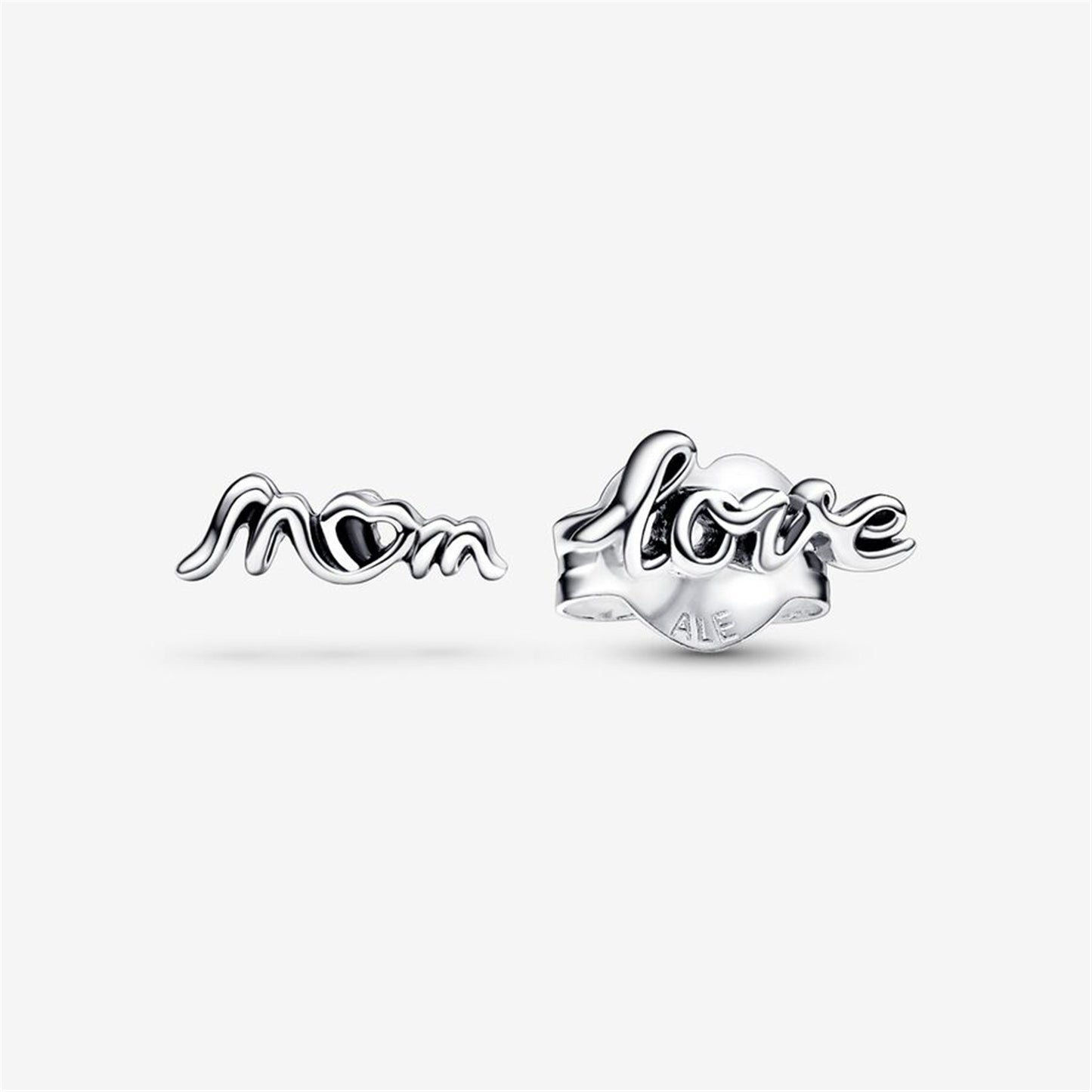S925 Sterling Silver Love Mum Stud Earrings