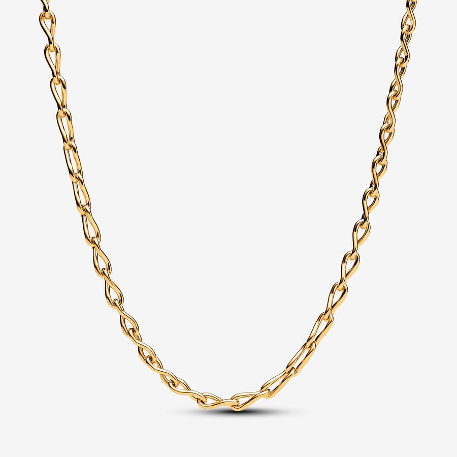 S925 Sterling Silver Infinity Chain Necklace