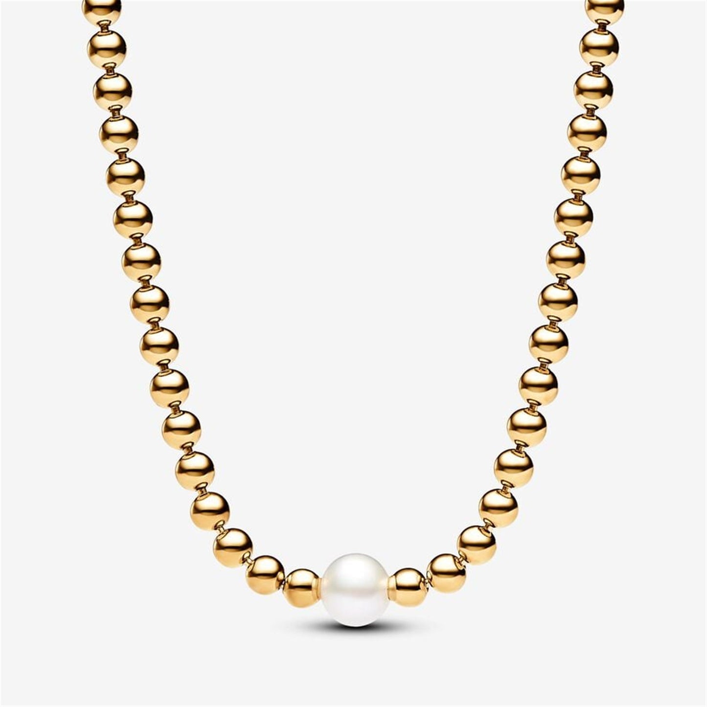 S925 Sterling Silver Treated Freshwater Cultured Pearl & Beads Collier Necklace