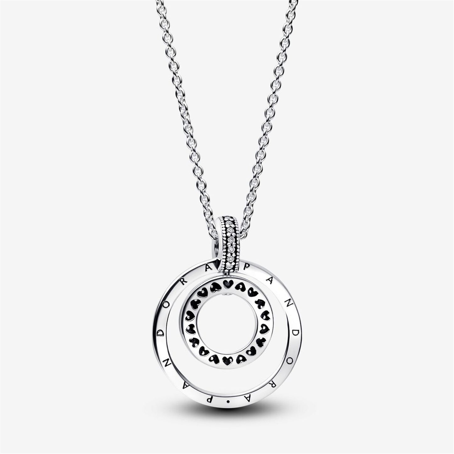 S925 Sterling Silver Signature Pavé & Beads Pendant & Necklace