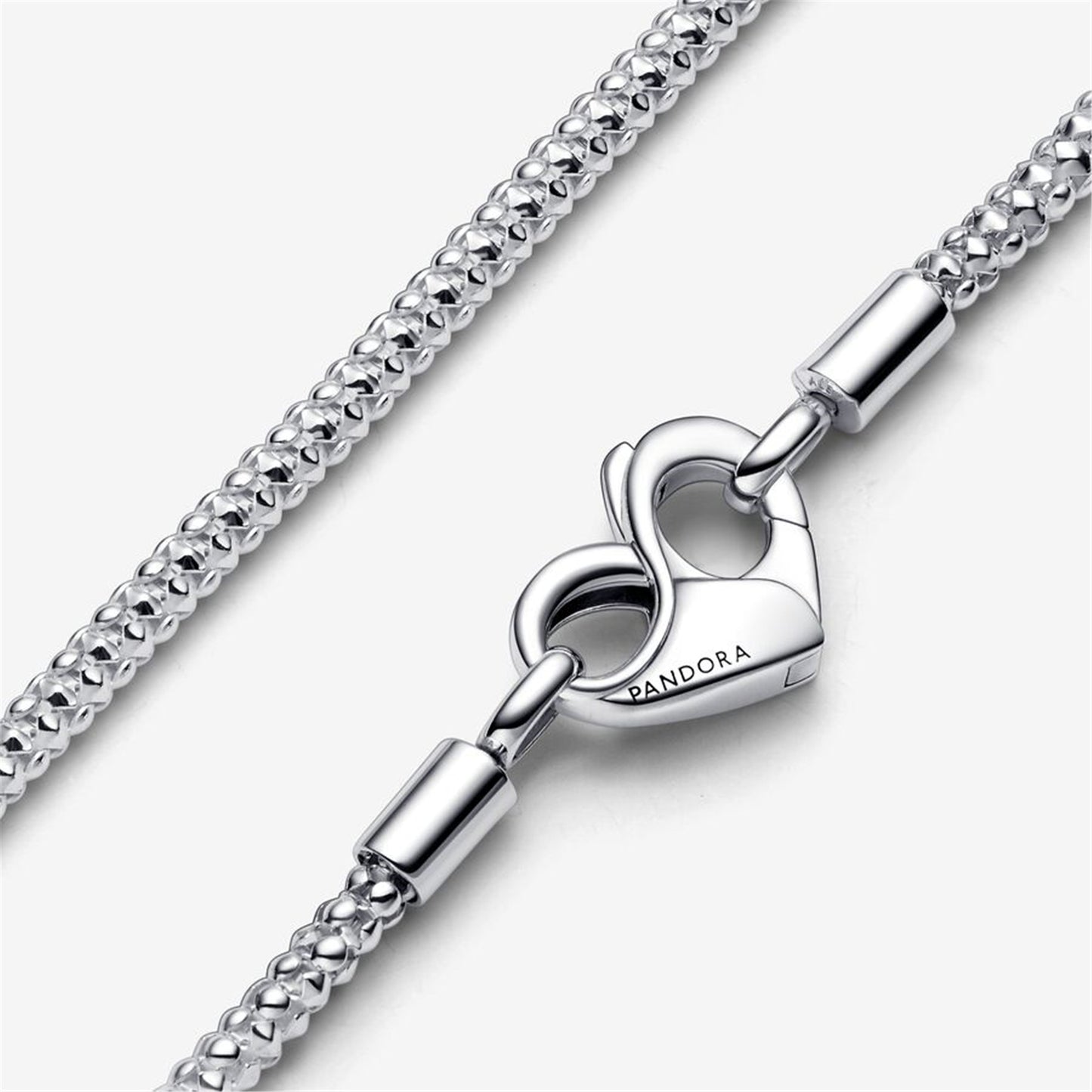 S925 Sterling Silver Moments Studded Chain Necklace