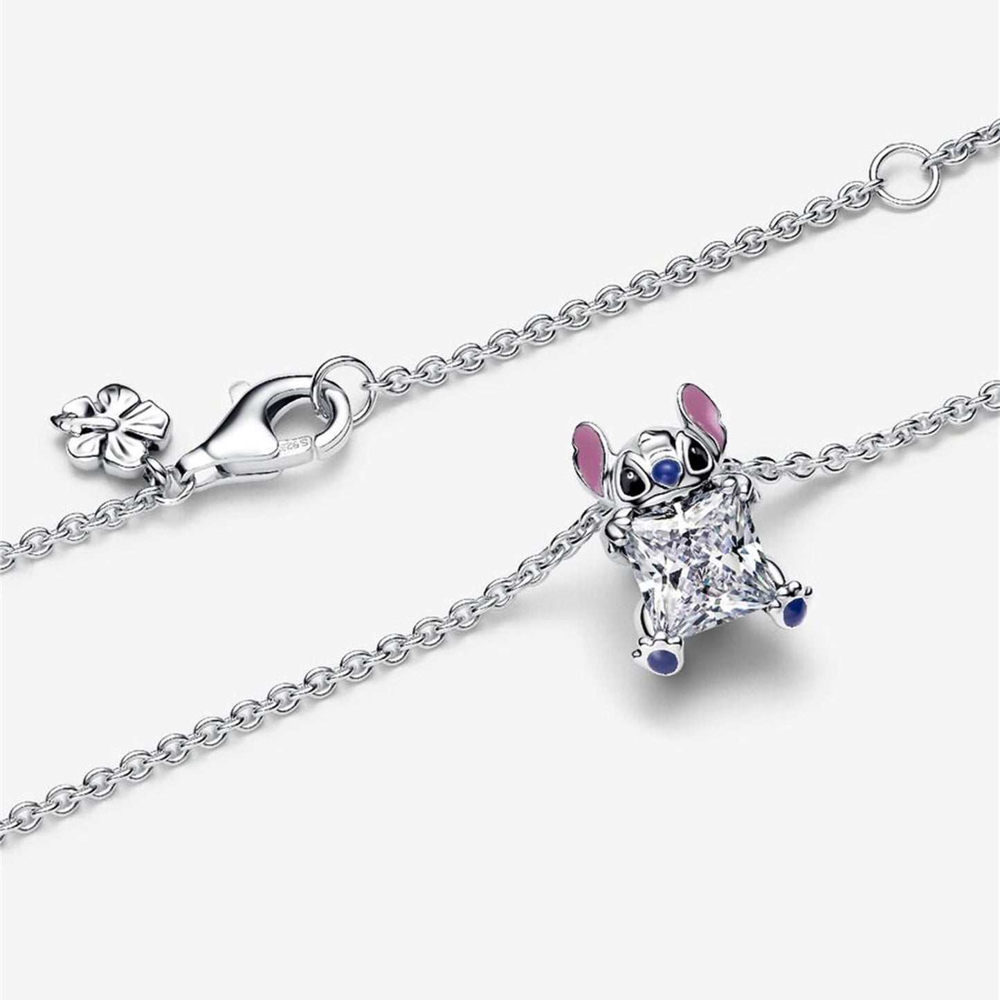 S925 Sterling Silver Stitch Collier Necklace