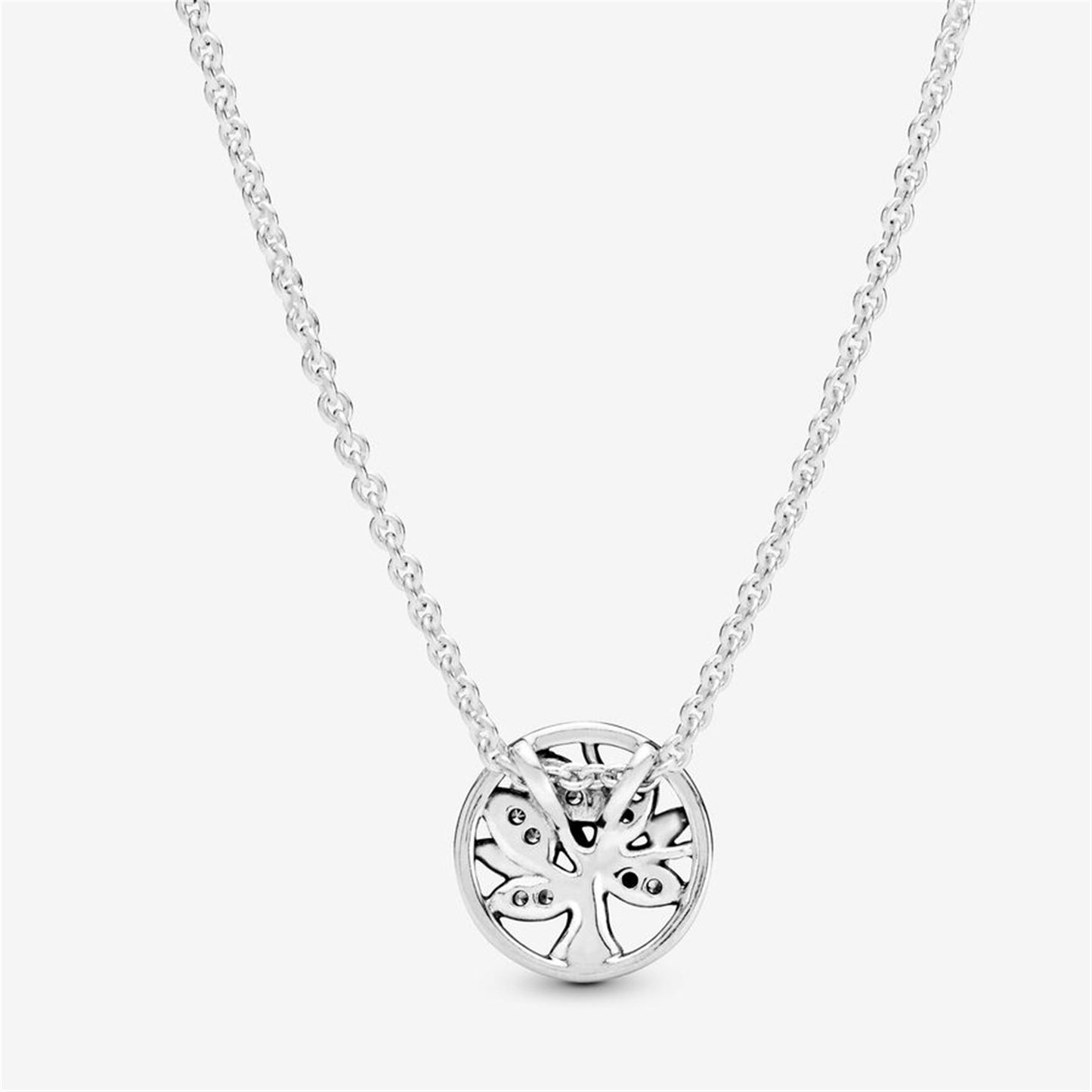 S925 Sterling Silver Sparkling Family Tree Necklace