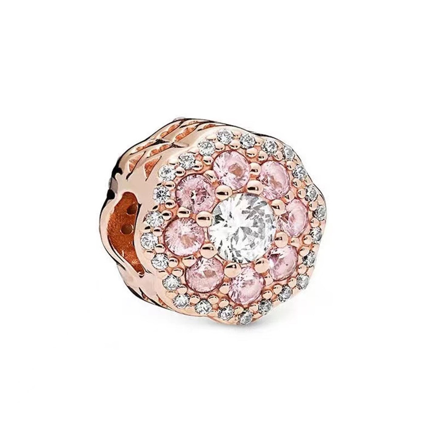 Rose Gold Series Summer Flowers Charms