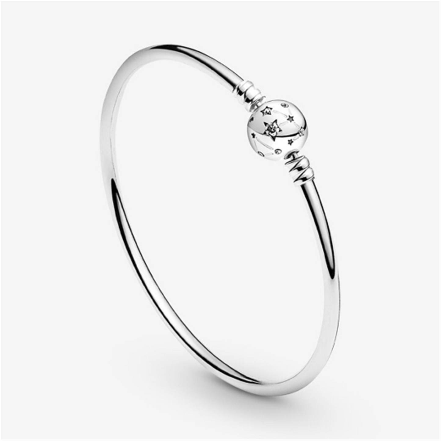 S925 sterling silver Moments Star Bangle Bracelet