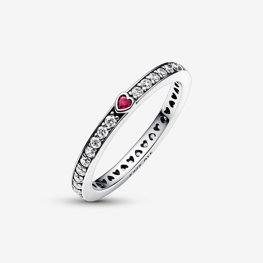 S925 Sterling Silver Sparkling Love Message Ring