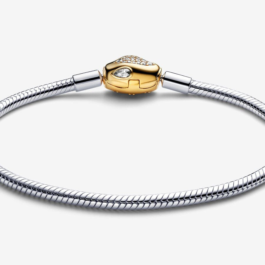 S925 Sterling Silver Snake Clasp & Chain Bracelet