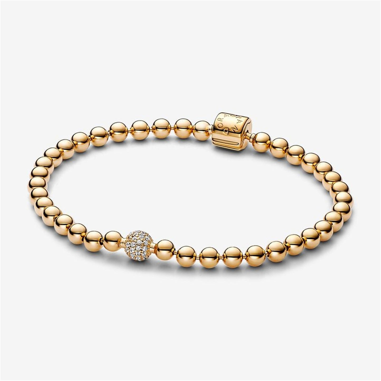 S925 sterling silver Beads & Pavé Bracelet