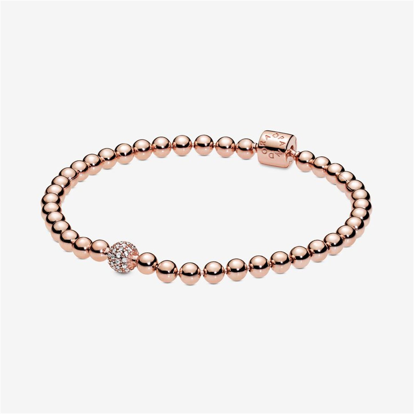 S925 sterling silver Beads & Pavé Bracelet