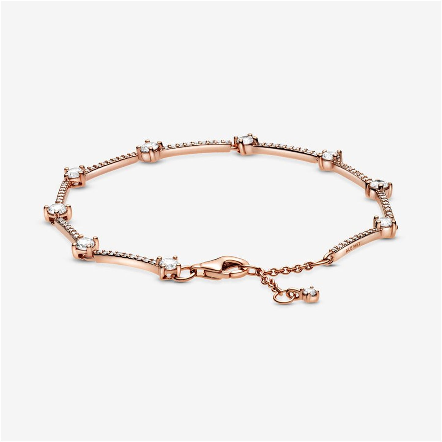 S925 sterling silver Sparkling Pavé Bars Bracelet
