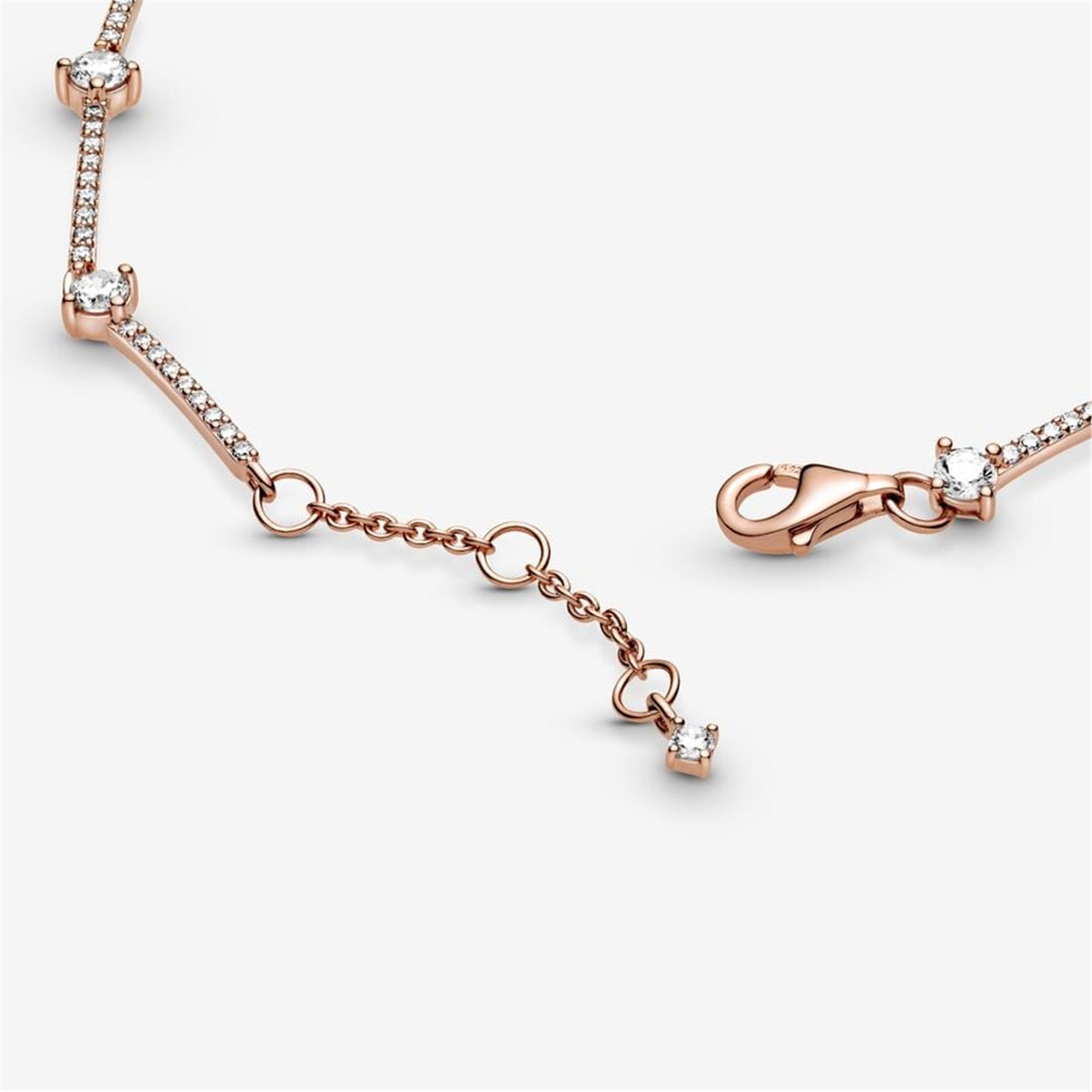 S925 sterling silver Sparkling Pavé Bars Bracelet