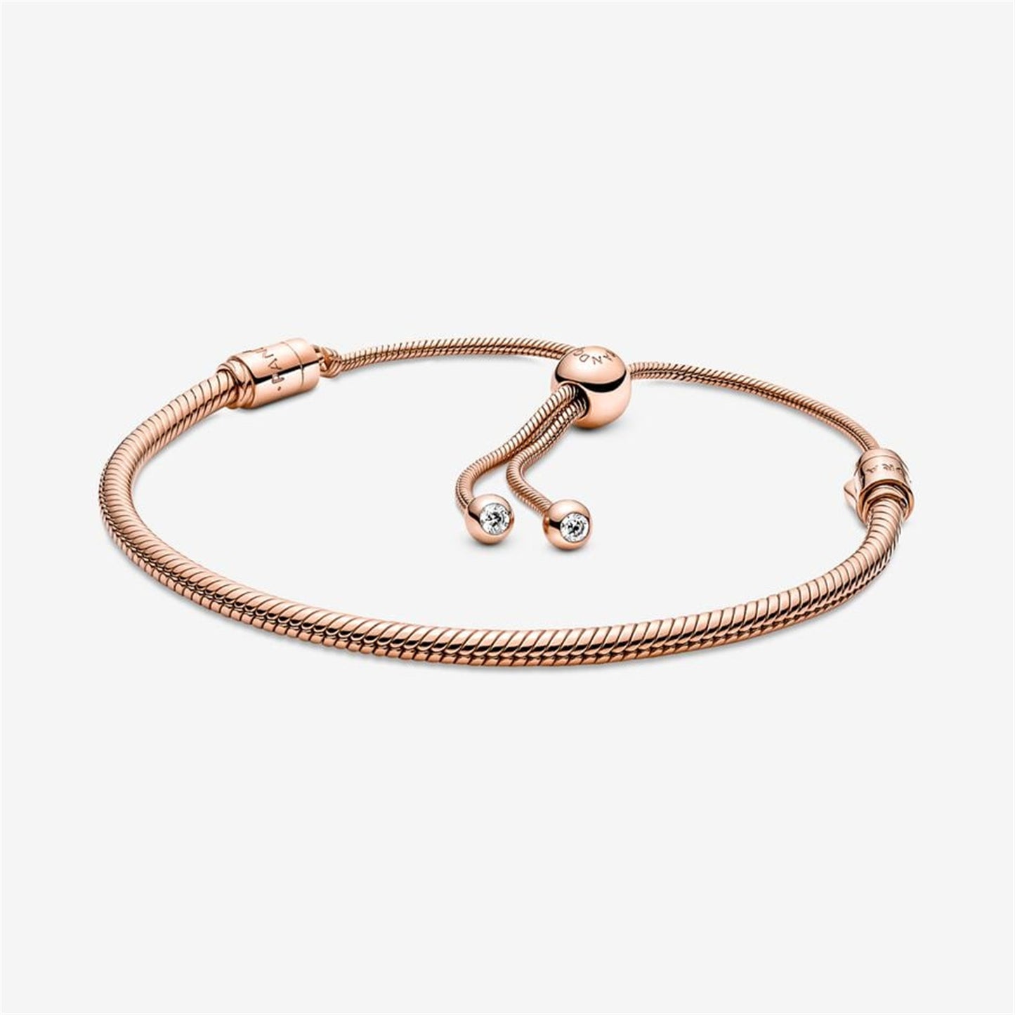 S925 sterling silver Moments Snake Chain Slider Bracelet