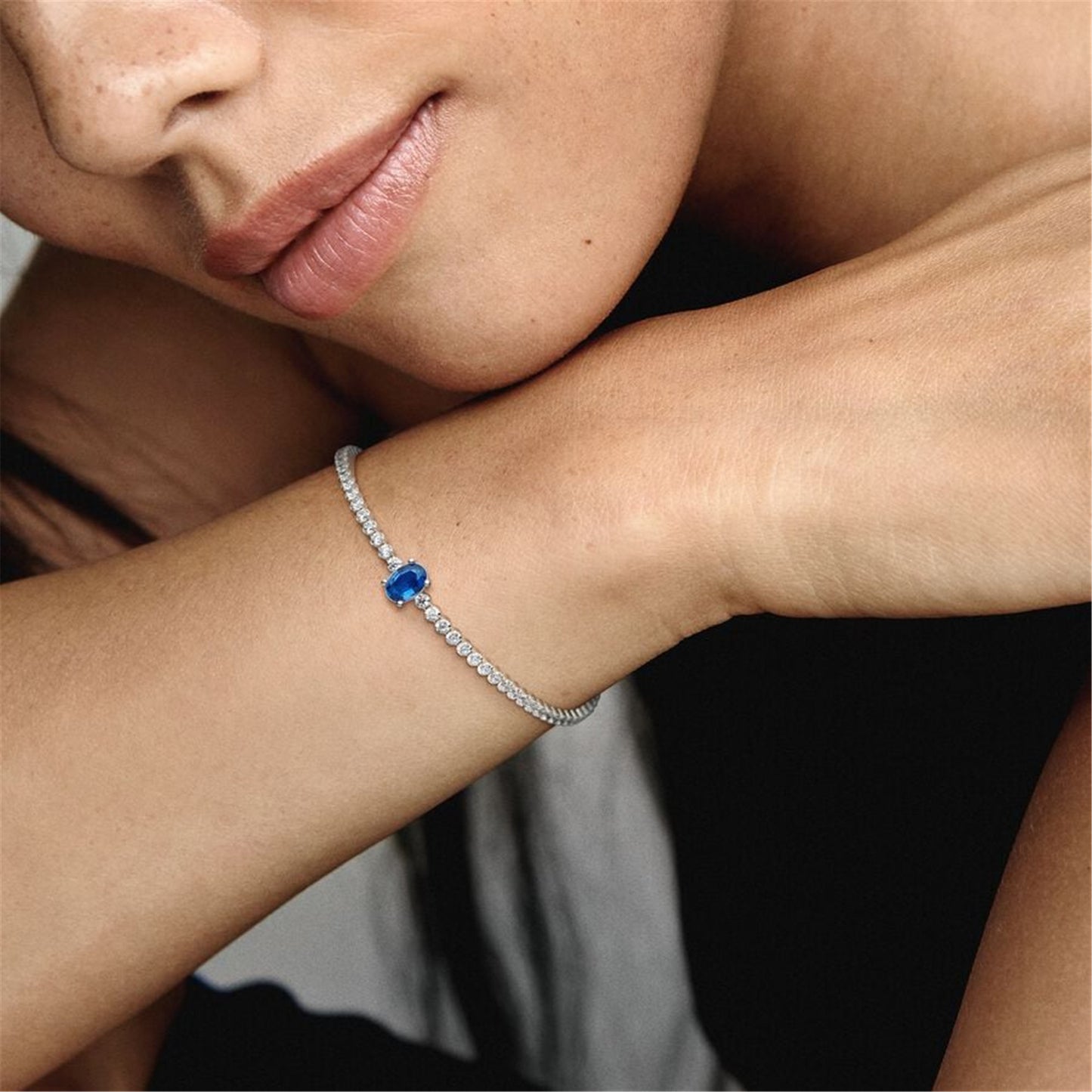 S925 sterling silver Sparkling Pavé Tennis Bracelet