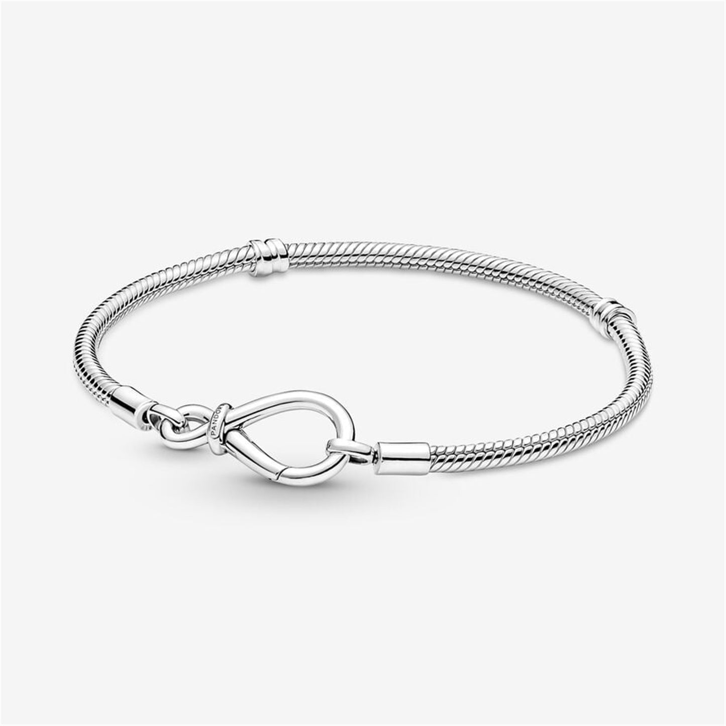 S925 sterling silver Moments Infinity Knot Snake Chain Bracelet