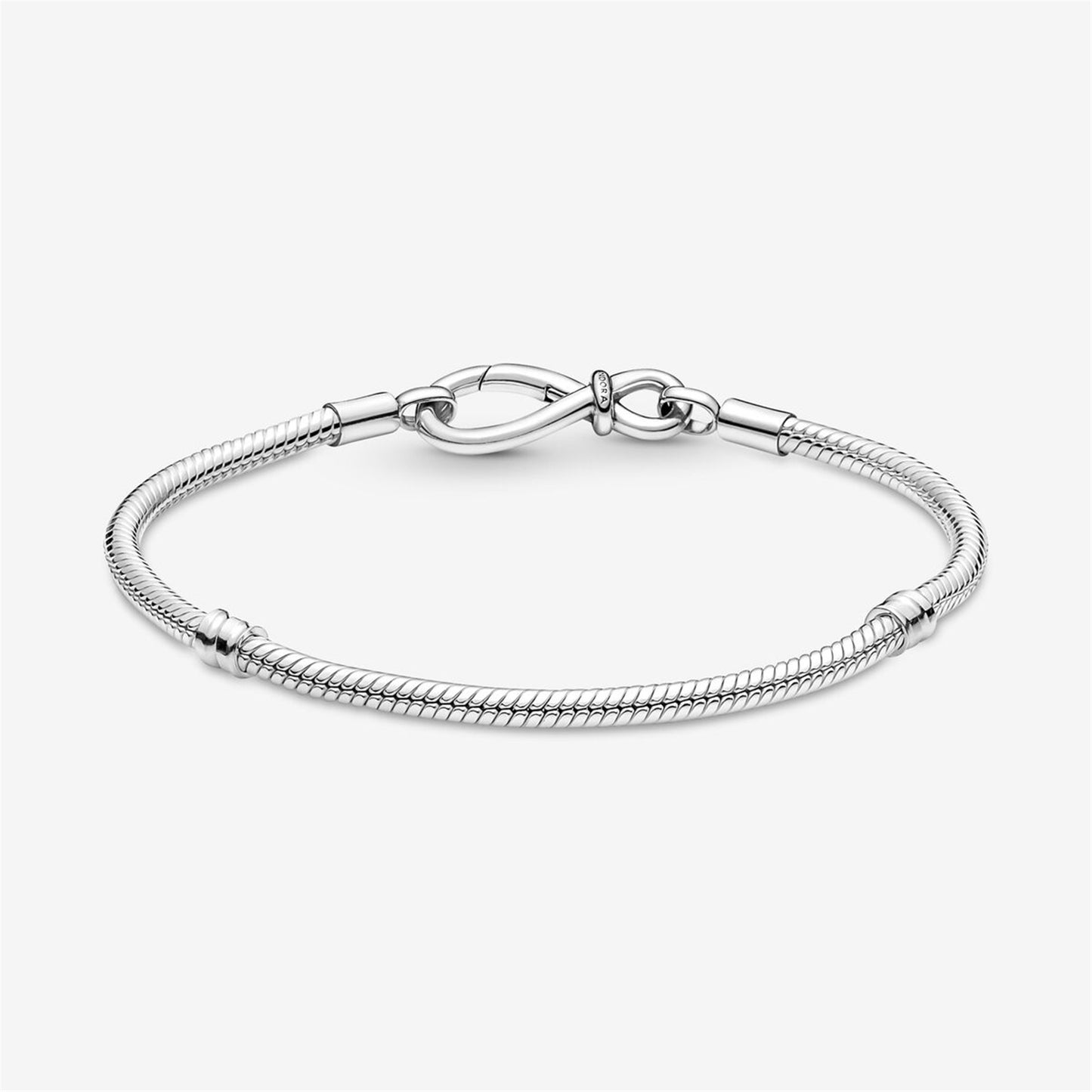 S925 sterling silver Moments Infinity Knot Snake Chain Bracelet
