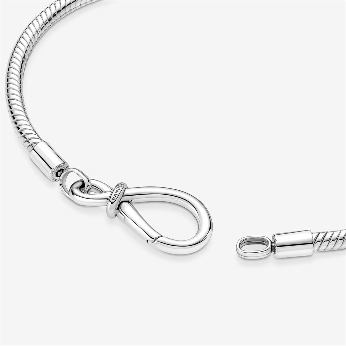 S925 sterling silver Moments Infinity Knot Snake Chain Bracelet