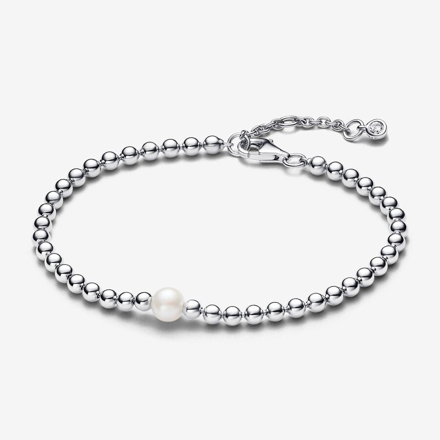 S925 sterling silver Treated Freshwater Cultured Pearl & Beads Bracelet
