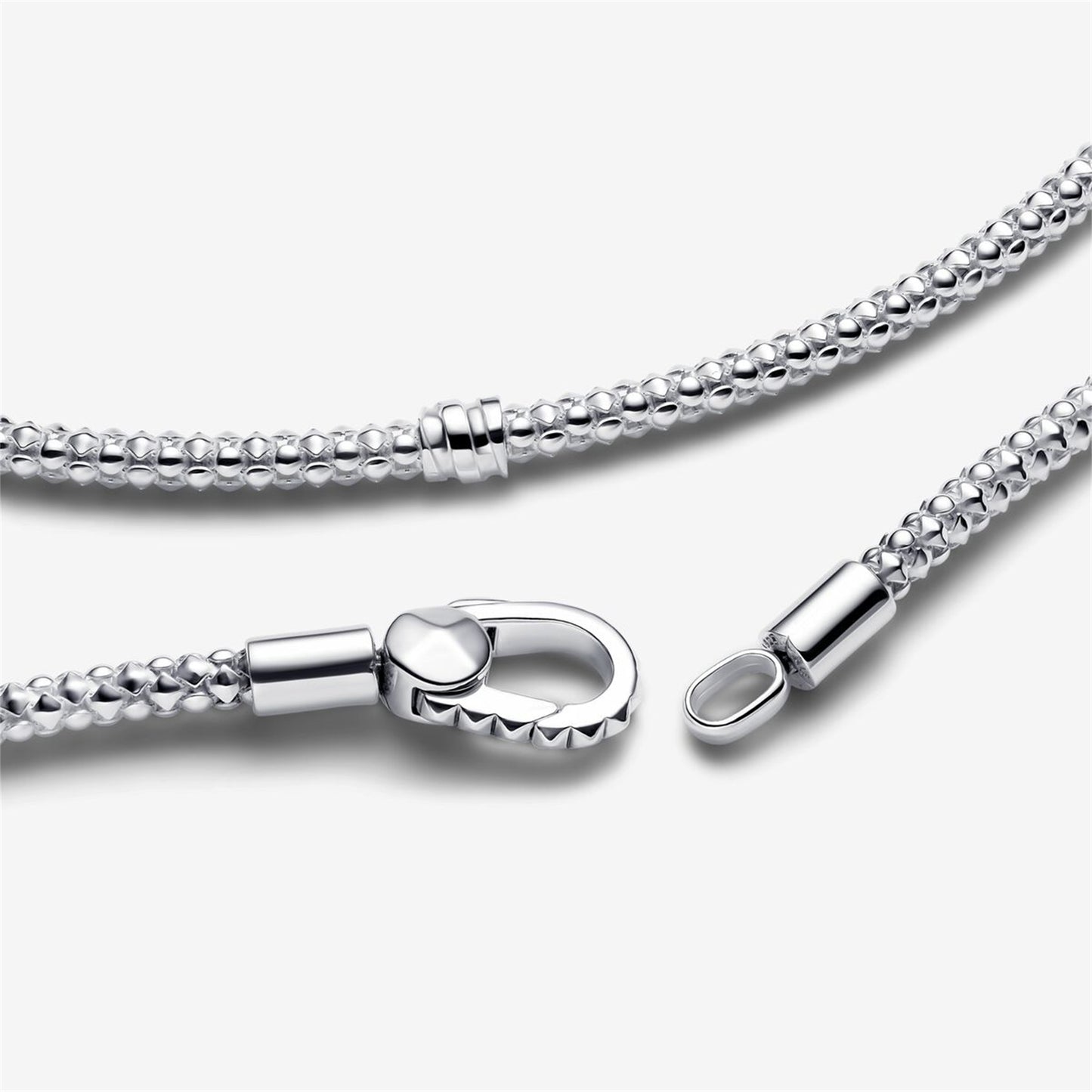 S925 Sterling Silver Studded Clasp & Chain Bracelet