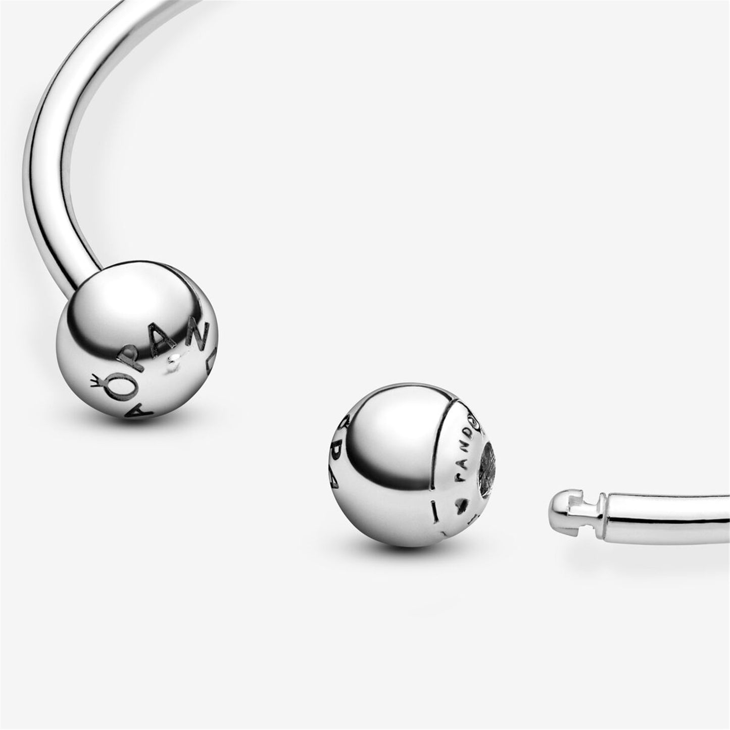 S925 sterling silver Moments Open Bangle