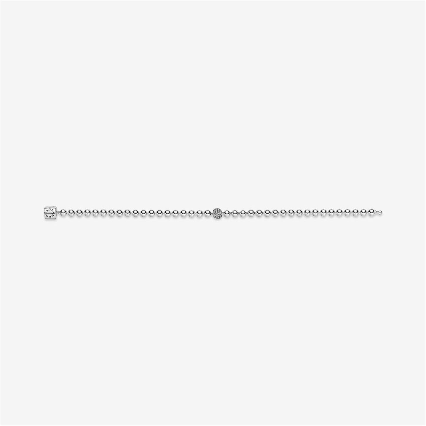 S925 sterling silver Beads & Pavé Bracelet