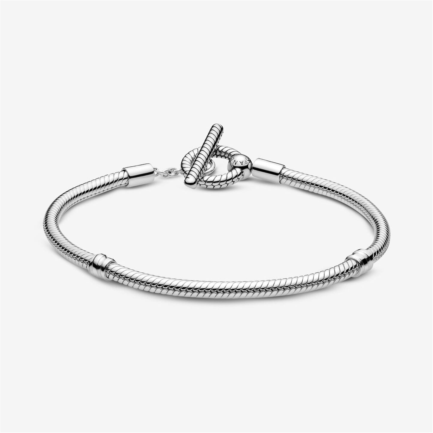 S925 sterling silver Moments T-Bar Snake Chain Bracelet