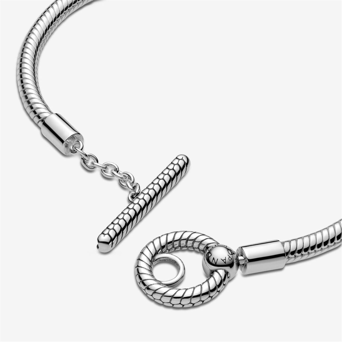 S925 sterling silver Moments T-Bar Snake Chain Bracelet