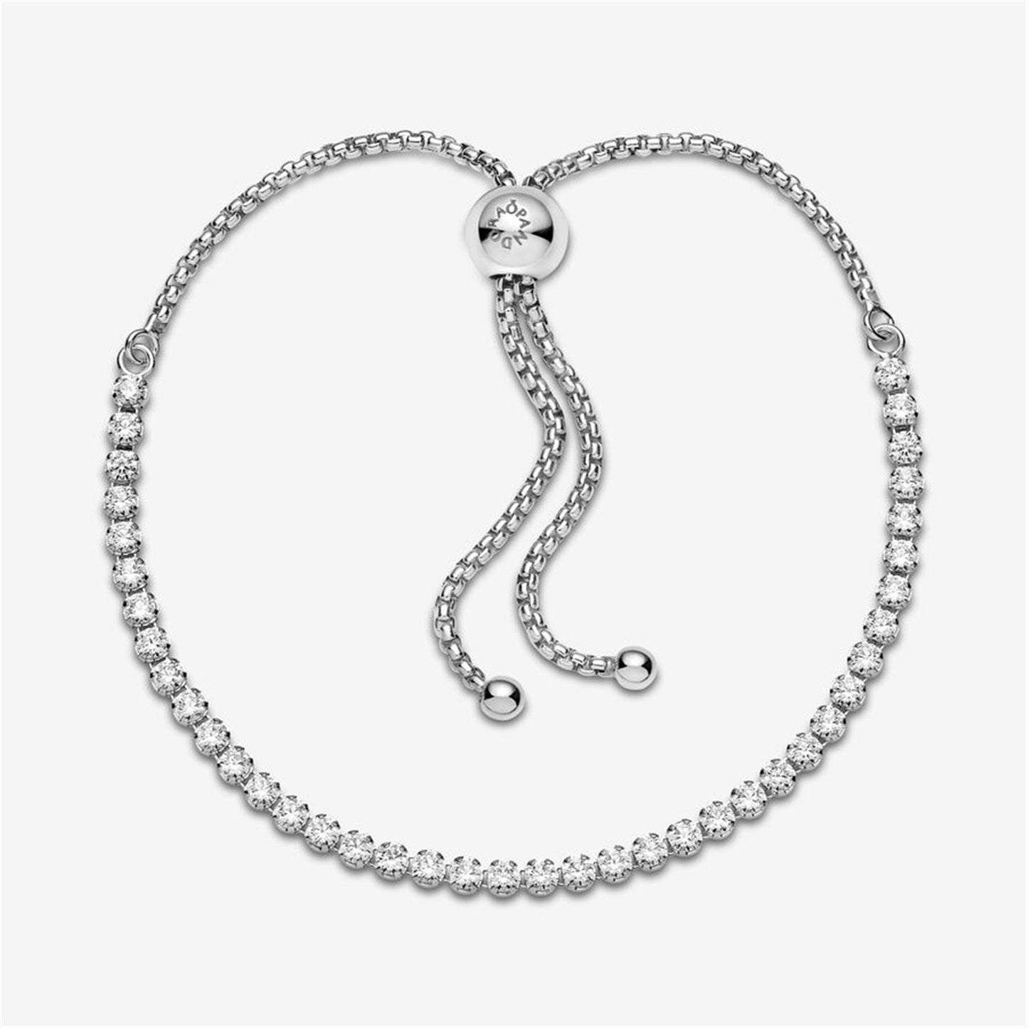 S925 sterling silver Sparkling Slider Tennis Bracelet