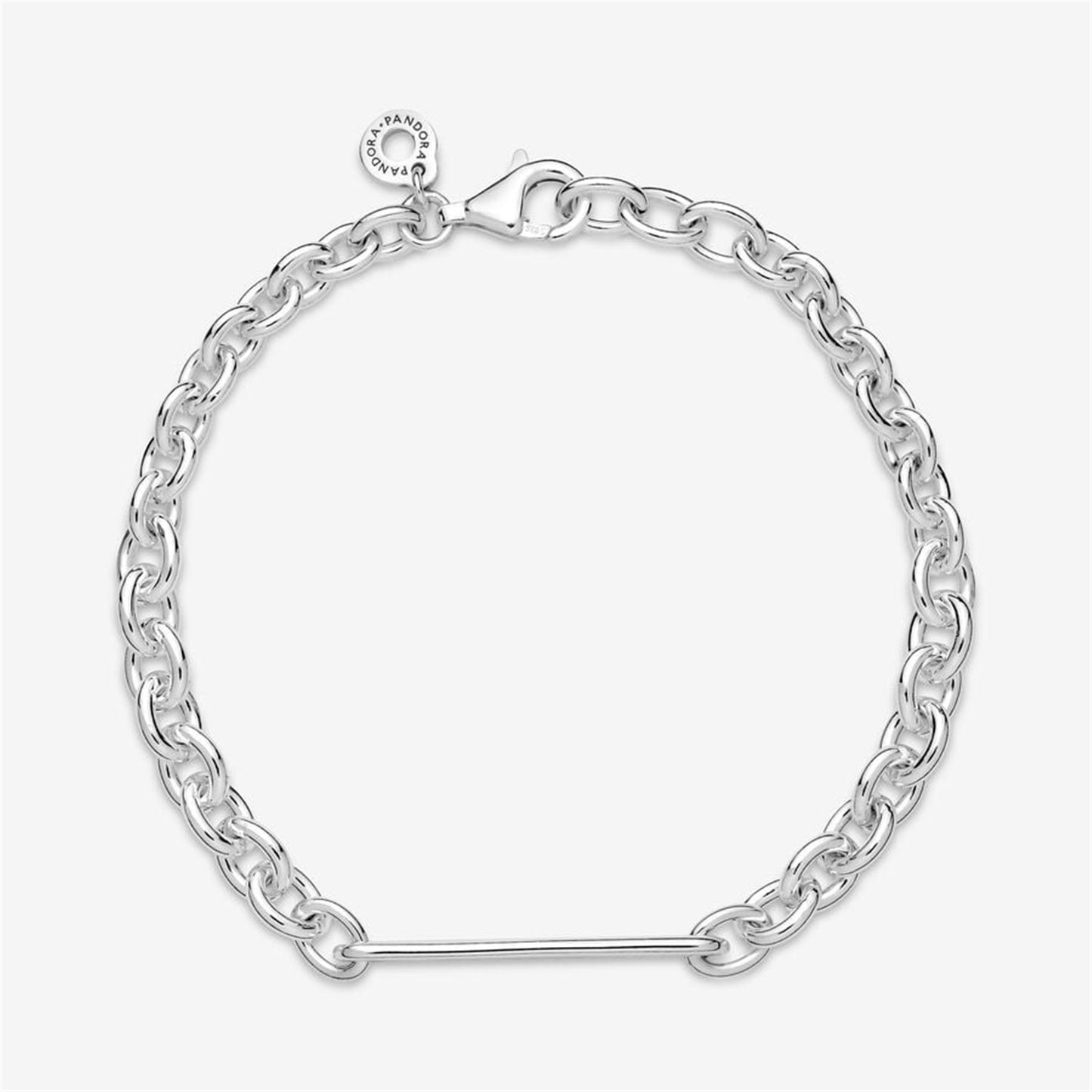 S925 sterling silver Engravable Bar Link Bracelet
