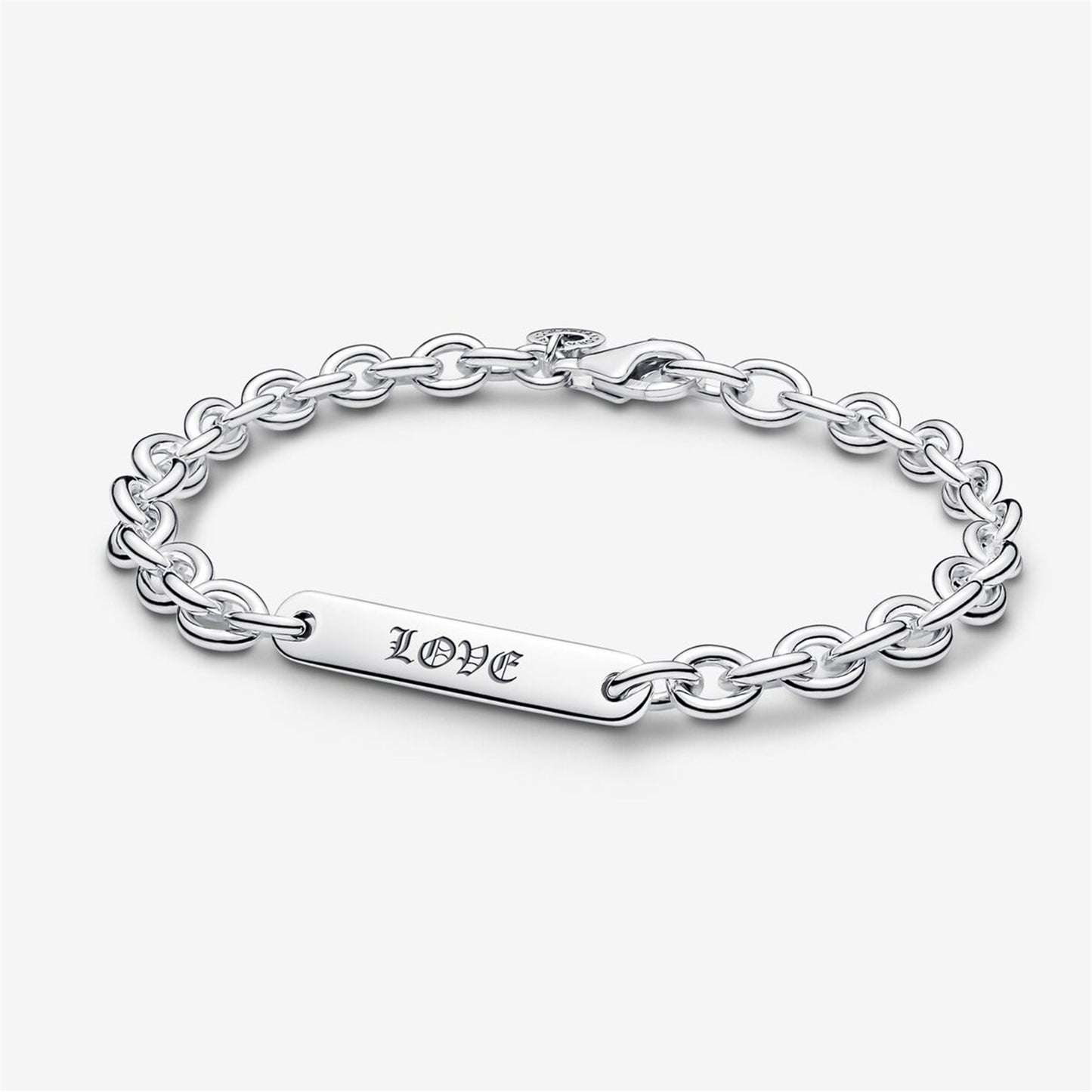 S925 sterling silver Engravable Bar Link Bracelet