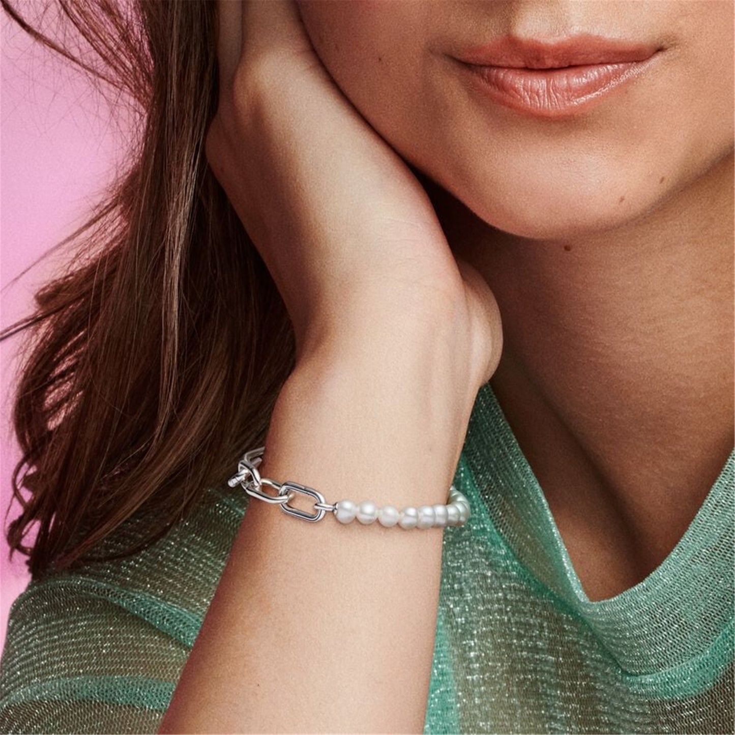S925 sterling silver ME Treated Freshwater Cultured Pearl Bracelet