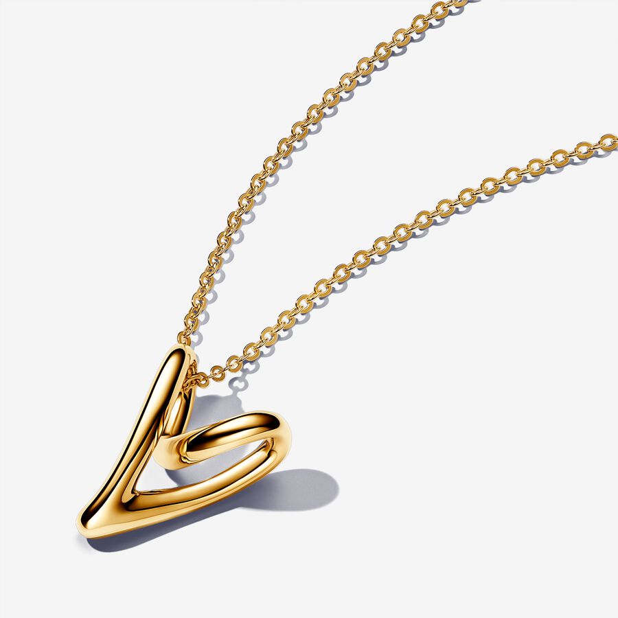 S925 Sterling Silver Organically Shaped Heart Pendant Necklace