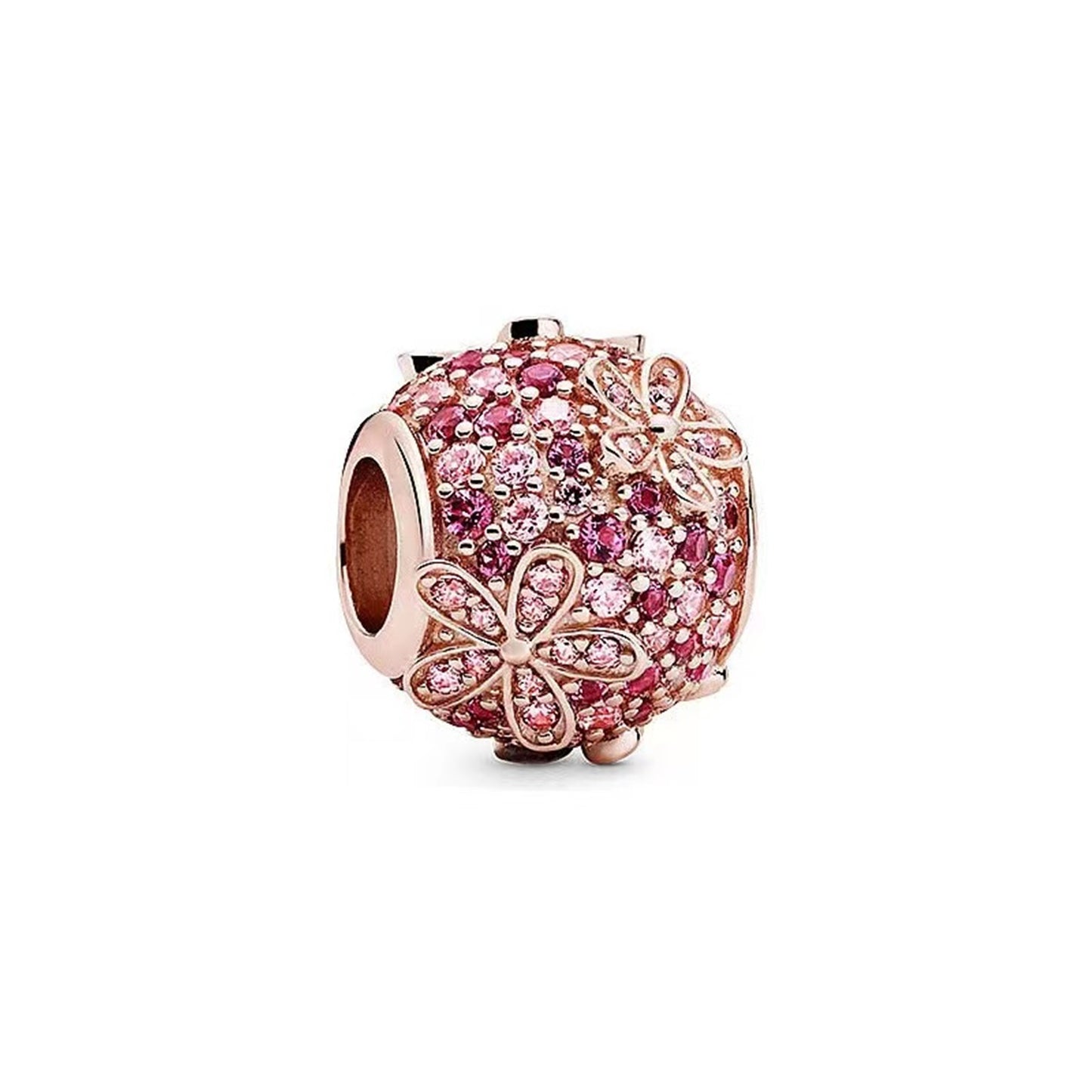 Rose Gold Series Summer Flowers Charms