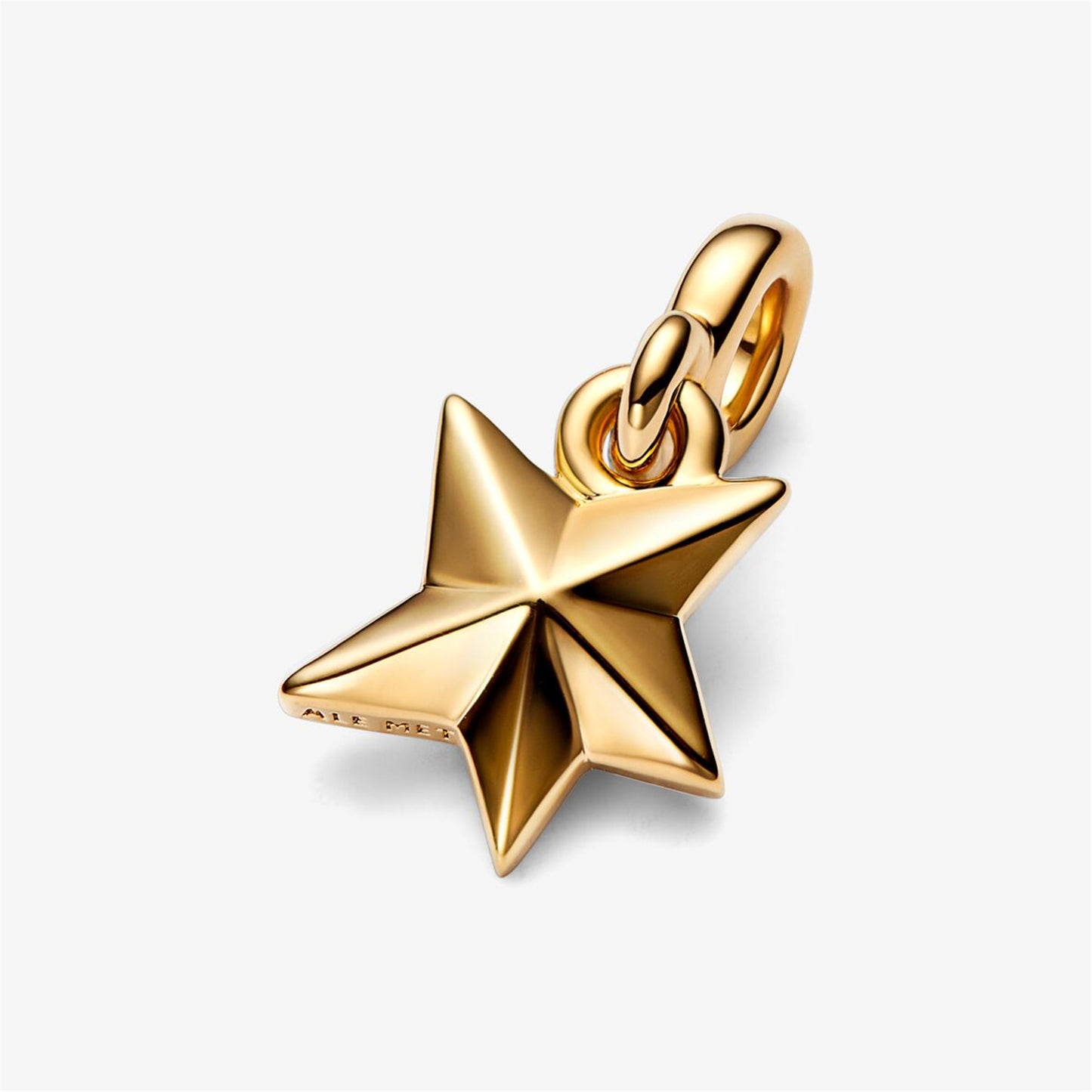 S925 Sterling Silver ME Faceted Star Mini Dangle Charm