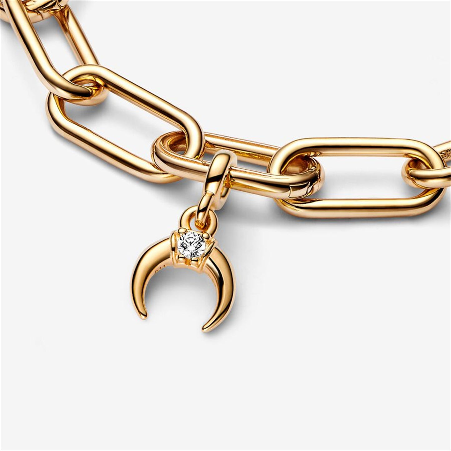 S925 Sterling Silver ME Crescent Moon Mini Dangle Charm